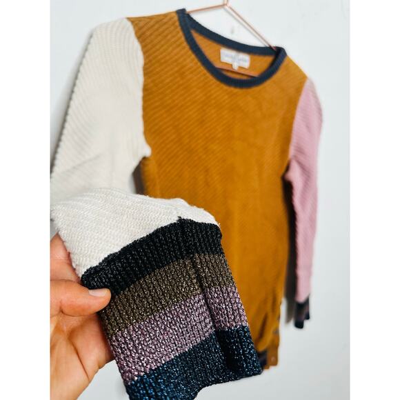 APIECE APART Orange 100% Cotton Almeria Side Button Side Sweater size Medium - Picture 8 of 15